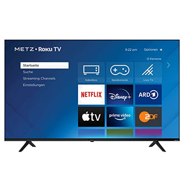 METZ Blue Roku TV, QLED 4K, Smart TV, 43 Zoll, 109cm, Fernseher mit Triple Tuner, WLAN, LAN, HDMI, USB, 43MQE7011 im Sale